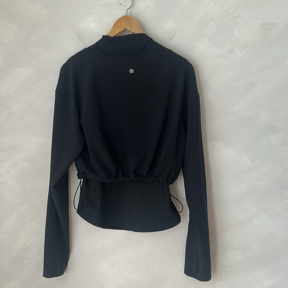 Athleta Whistler Hybrid Top sz M cold weather training workout athleisure black - Picture 7 of 11